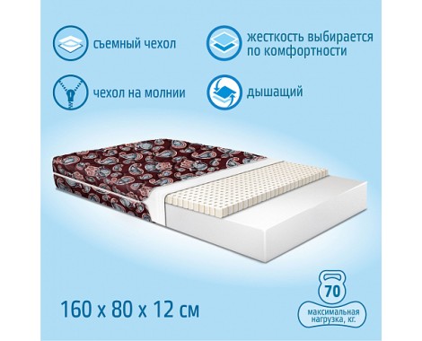 Матрас для подростковой кровати Nuovita Globo Hamsa 160 х 80 см.