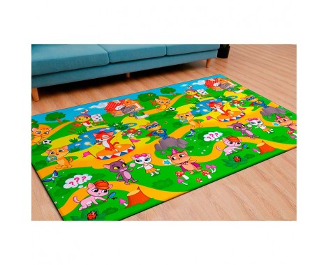 Детский двухсторонний игровой коврик Funkids Big-12 230 х 140 х 1,2 см Котики