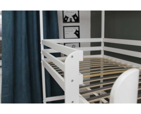 Двухъярусная кровать-домик Капризун Р429.1 эмаль белая