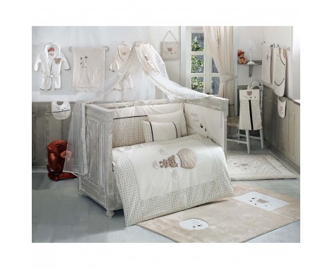 Комплект в кроватку Kidboo Cute Bear beige 6 предметов