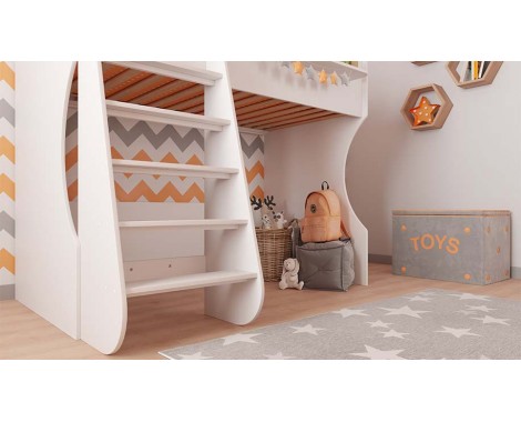  Кровать-чердак детская Polini kids Dream 1700