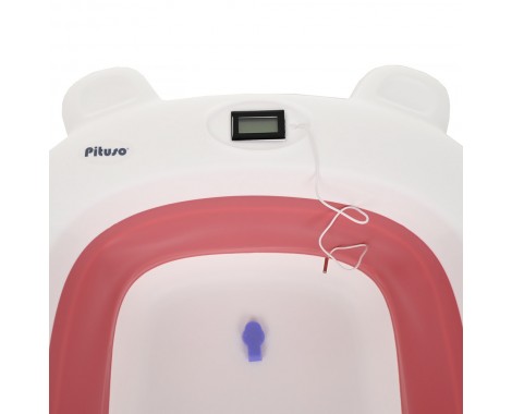 Складная ванна Pituso 81 см с термометром pink