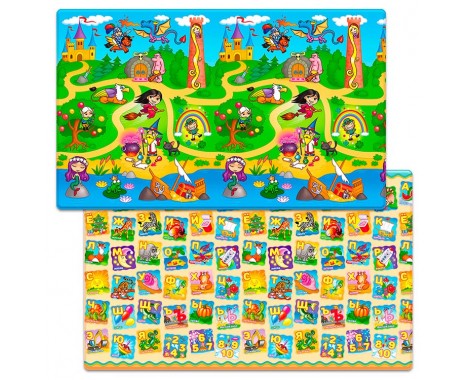 Детский двухсторонний игровой коврик Funkids Big-12 230 х 140 х 1,2 см